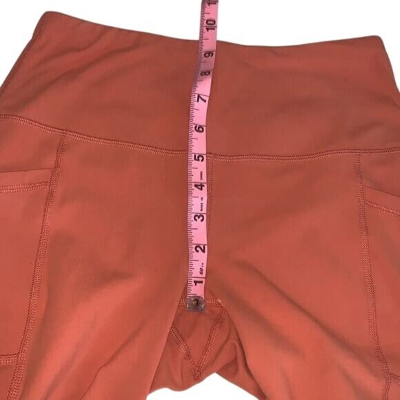 Yogalicious High-Waisted Leggings With Pockets Rust Orange S 86% Polyester 14% S - Picture 10 of 12